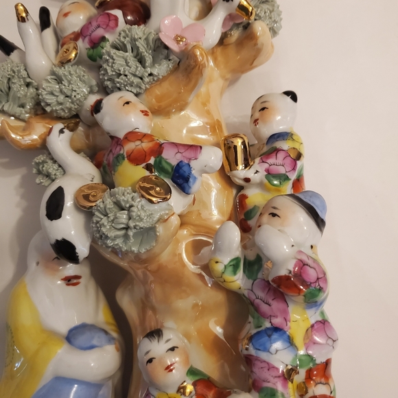 Vintage Porcelain Chinese Tree Prosperity figure - Picture 10 of 14